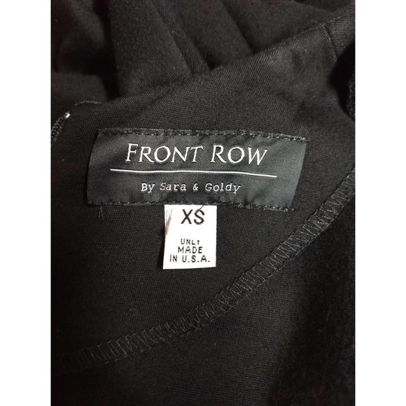 FRONT ROW BLACK KNIT POLY MIDI DRESS XS - Picture 6 of 6